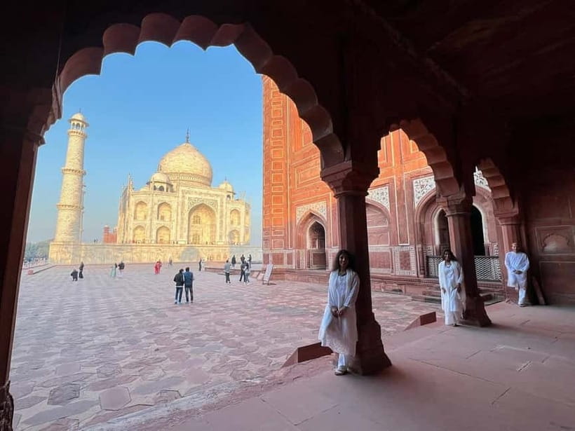 Agra: Guided City Tour Taj Mahal Agra Fort & Baby Taj by Car - Agra Fort’s UNESCO walls: Akbar’s sandstone base and Shah Jahan’s marble inside