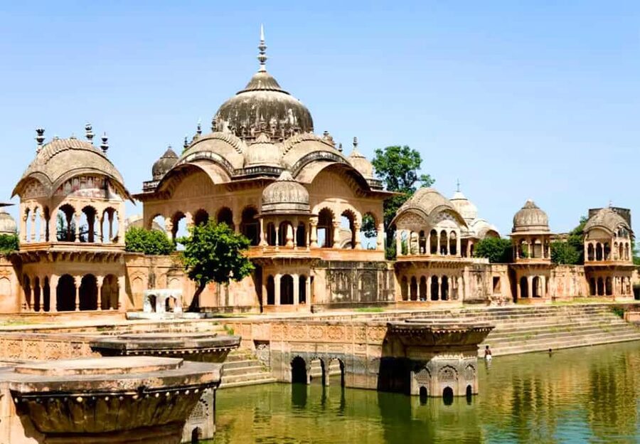 From Delhi: 1-day trip Mathura with Elephant conservation - Shri Krishna Janmasthan Temple: birthplace devotion and crowd energy