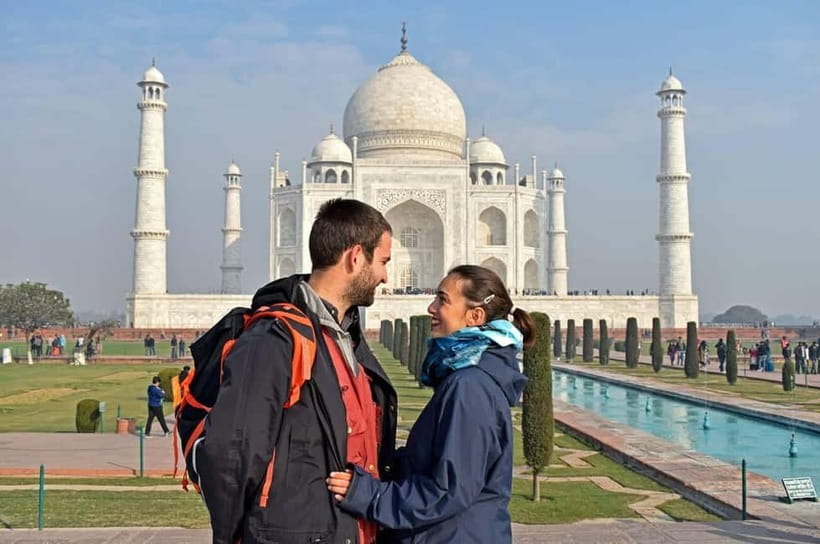 From Delhi: All Inclusive Taj Mahal & Agra Tour With 5<em>Lunch – Key highlights you’ll actually feel’ /></p>
<ul>
<li><strong>Skip-the-line entry</strong> so you lose less time to queues</li>
<li><strong>Private guide commentary</strong> (English, Spanish, German, French, Russian) tailored to your pace</li>
<li><strong>Taj Mahal time with a real strategy</strong> to help you enjoy the best moments before crowds build</li>
<li><strong>Three UNESCO stops</strong>: Taj Mahal, Agra Fort, and Itimad-ud-Daulah (Baby Taj)</li>
<li><strong>Optional 5-star lunch</strong> at an Agra hotel, plus a complimentary water bottle</li>
</ul>
<div class="twil" style="margin: 20px 0; padding: 15px 0;"><p>More same-day runs down from Delhi</p><ul style="margin: 10px 0; padding: 0; list-style: none; display: grid; grid-template-columns: repeat(auto-fill, minmax(250px, 1fr)); gap: 14px;"><li style="border: 1px solid #e5e5e5; border-radius: 8px; overflow: hidden; line-height: 1.4; background: #fff;"><a href="https://insideagra.com/all-inclusive-private-taj-mahal-luxury-tour-from-delhi/" aria-hidden="true" tabindex="-1"><img decoding="async" style="width: 100%; height: 150px; object-fit: cover; display: block;" src="https://s3.insideagra.com/wp-content/uploads/all-inclusive-private-taj-mahal-luxury-tour-from-delhi-400x209.jpg" alt="" loading="lazy"></a><div style="padding: 10px 12px;"><a href="https://insideagra.com/all-inclusive-private-taj-mahal-luxury-tour-from-delhi/" style="font-weight: 600;">All Inclusive Private Taj Mahal Luxury Tour from Delhi</a><br><span style="font-size: 0.82em; color: #555; margin-top: 4px;"><span style="color: #D9660C;">★</span> 5.0 &middot; 292 reviews</span></div></li><li style="border: 1px solid #e5e5e5; border-radius: 8px; overflow: hidden; line-height: 1.4; background: #fff;"><a href="https://insideagra.com/from-delhi-taj-mahal-sunrise-agra-car-tour-with-5-breakfast/" aria-hidden="true" tabindex="-1"><img decoding="async" style="width: 100%; height: 150px; object-fit: cover; display: block;" src="https://s3.insideagra.com/wp-content/uploads/from-delhi-taj-mahal-sunrise-agra-car-tour-with-5-breakfast-400x267.jpg" alt="" loading="lazy"></a><div style="padding: 10px 12px;"><a href="https://insideagra.com/from-delhi-taj-mahal-sunrise-agra-car-tour-with-5-breakfast/" style="font-weight: 600;">From Delhi : Taj Mahal Sunrise & Agra Car Tour with 5* Breakfast</a><br><span style="font-size: 0.82em; color: #555; margin-top: 4px;"><span style="color: #D9660C;">★</span> 5.0 &middot; 118 reviews</span></div></li><li style="border: 1px solid #e5e5e5; border-radius: 8px; overflow: hidden; line-height: 1.4; background: #fff;"><a href="https://insideagra.com/from-delhi-taj-mahal-and-agra-tour-by-car/" aria-hidden="true" tabindex="-1"><img decoding="async" style="width: 100%; height: 150px; object-fit: cover; display: block;" src="https://s3.insideagra.com/wp-content/uploads/from-delhi-taj-mahal-and-agra-tour-by-car-400x267.jpg" alt="" loading="lazy"></a><div style="padding: 10px 12px;"><a href="https://insideagra.com/from-delhi-taj-mahal-and-agra-tour-by-car/" style="font-weight: 600;">From Delhi Taj Mahal and Agra Tour by Car</a><br><span style="font-size: 0.82em; color: #555; margin-top: 4px;"><span style="color: #D9660C;">★</span> 5.0 &middot; 97 reviews</span></div></li><li style="border: 1px solid #e5e5e5; border-radius: 8px; overflow: hidden; line-height: 1.4; background: #fff;"><a href="https://insideagra.com/taj-mahal-trip-by-express-train-from-delhi-private-day-tour/" aria-hidden="true" tabindex="-1"><img decoding="async" style="width: 100%; height: 150px; object-fit: cover; display: block;" src="https://s3.insideagra.com/wp-content/uploads/taj-mahal-trip-by-express-train-from-delhi-private-day-tour-400x266.jpg" alt="" loading="lazy"></a><div style="padding: 10px 12px;"><a href="https://insideagra.com/taj-mahal-trip-by-express-train-from-delhi-private-day-tour/" style="font-weight: 600;">Taj Mahal Trip by Express Train from Delhi – Private Day Tour</a><br><span style="font-size: 0.82em; color: #555; margin-top: 4px;"><span style="color: #D9660C;">★</span> 5.0 &middot; 76 reviews</span></div></li></ul></div><h2 id="why-agra-works-so-well-in-a-12-hour-private-trip">Why Agra Works So Well in a 12-Hour Private Trip</h2>
<p><img width="900" height="480" decoding="async" src=