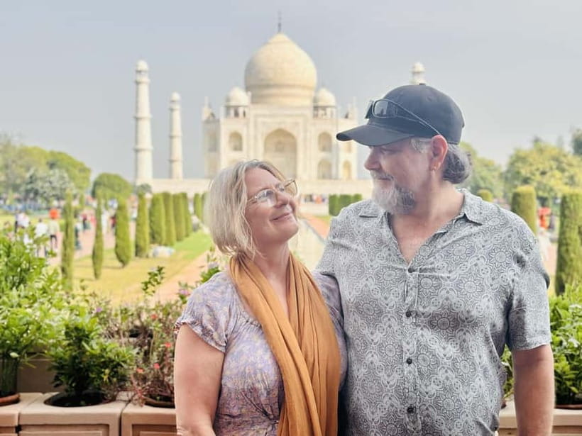 From Delhi:Overnight Taj Mahal Tour by Car with 5-Star Hotel - Agra Afternoon: Agra Fort, Mehtab Bagh, and Etimad-ud-Daulah