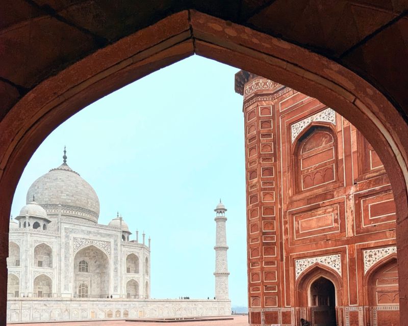 From Delhi: Taj Mahal Sunrise, Baby Taj & Agra Fort Day Tour - Entering the Taj Mahal: guided, timed, and pre-booked
