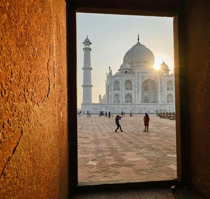 Full-Day Tour of Agra with Sunrise & Sunset at Taj Mahal - Mehtab Bagh at sunset: the Taj Mahal across the water